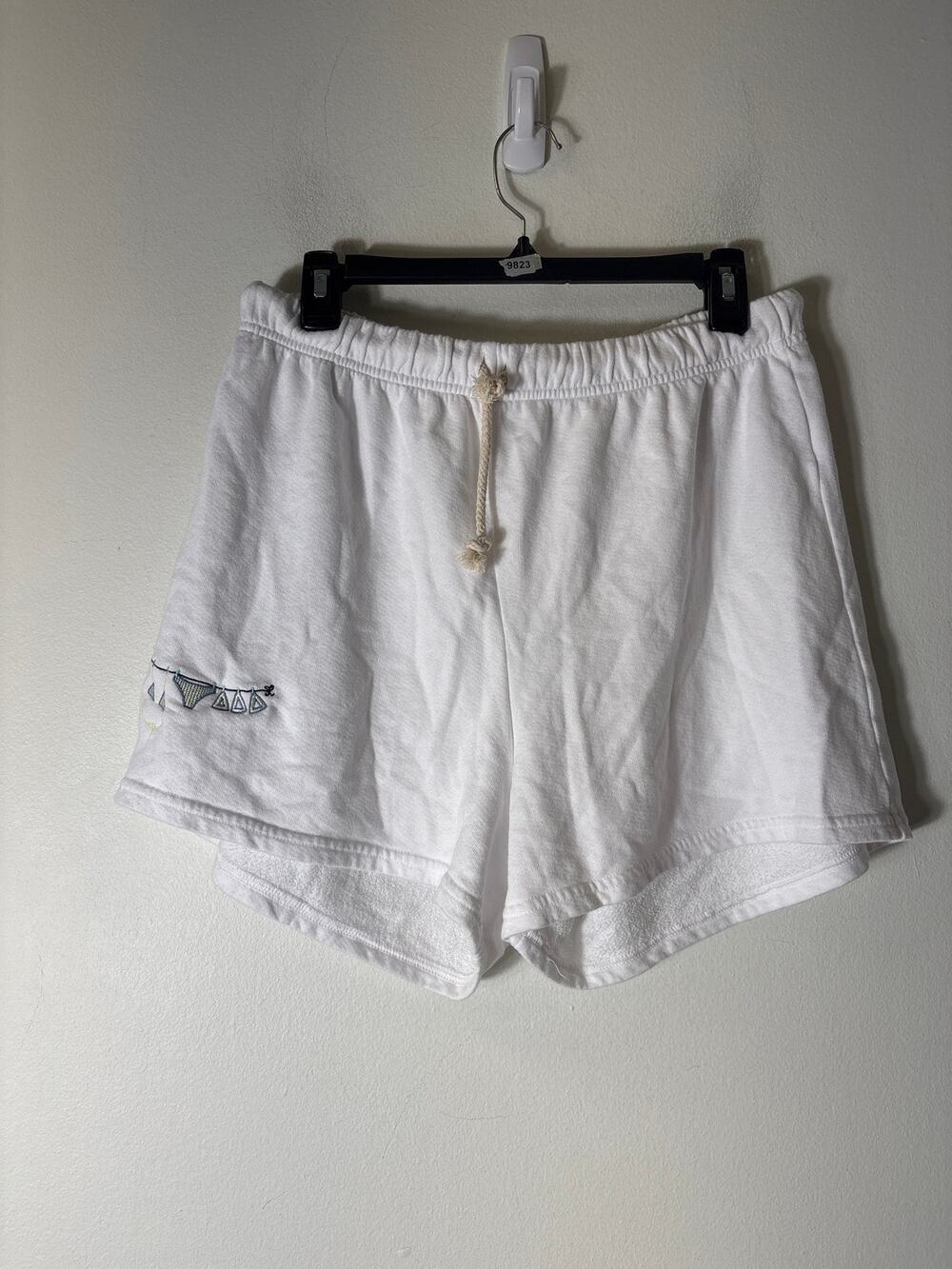 NWT Perfect White Tee Delta Dela Delta White Bikini Embroidered Shorts Sz XL